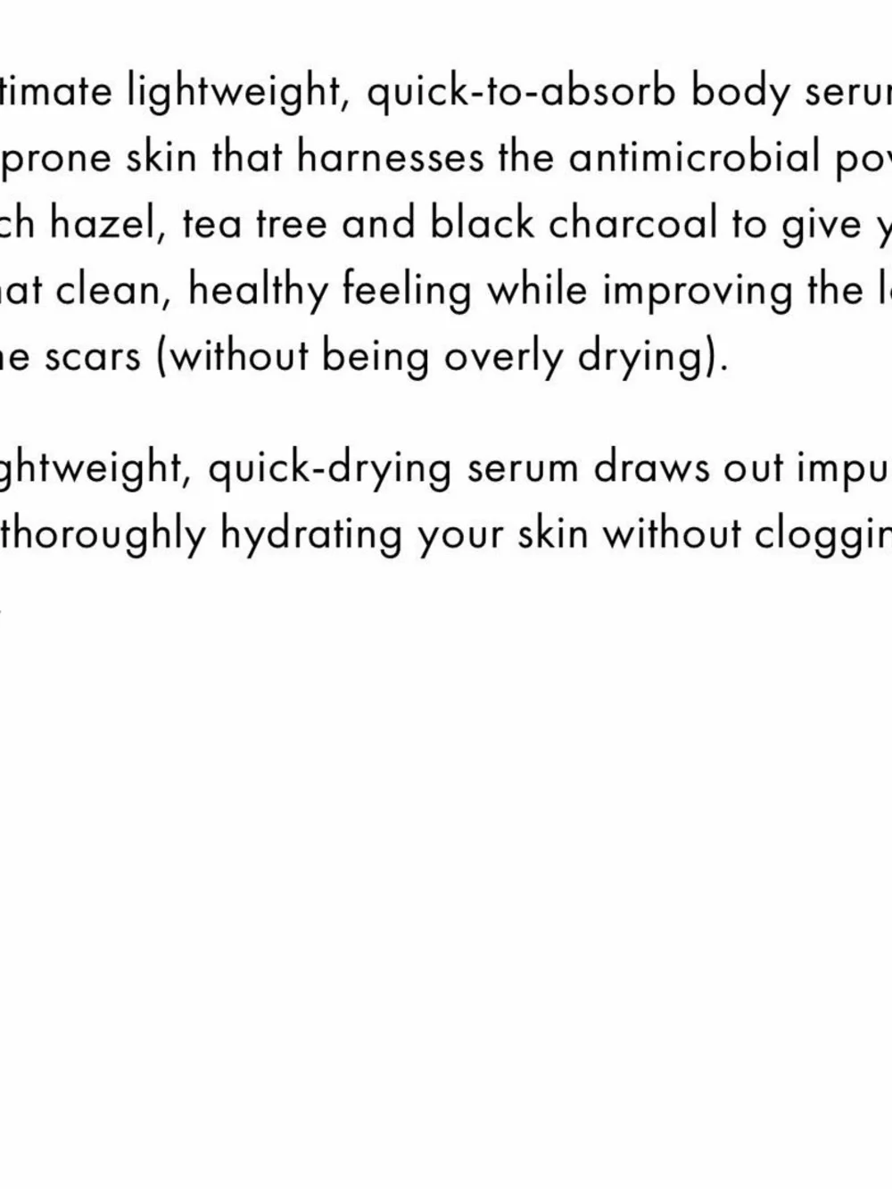 🍋2/$30 New Truly Black Jelly Blemish Body Serum